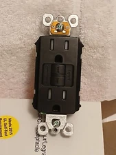 Legrand radiant 15 Amp 125-Volt Tamper Resistant GFCI  Duplex Outlet Black  Cove