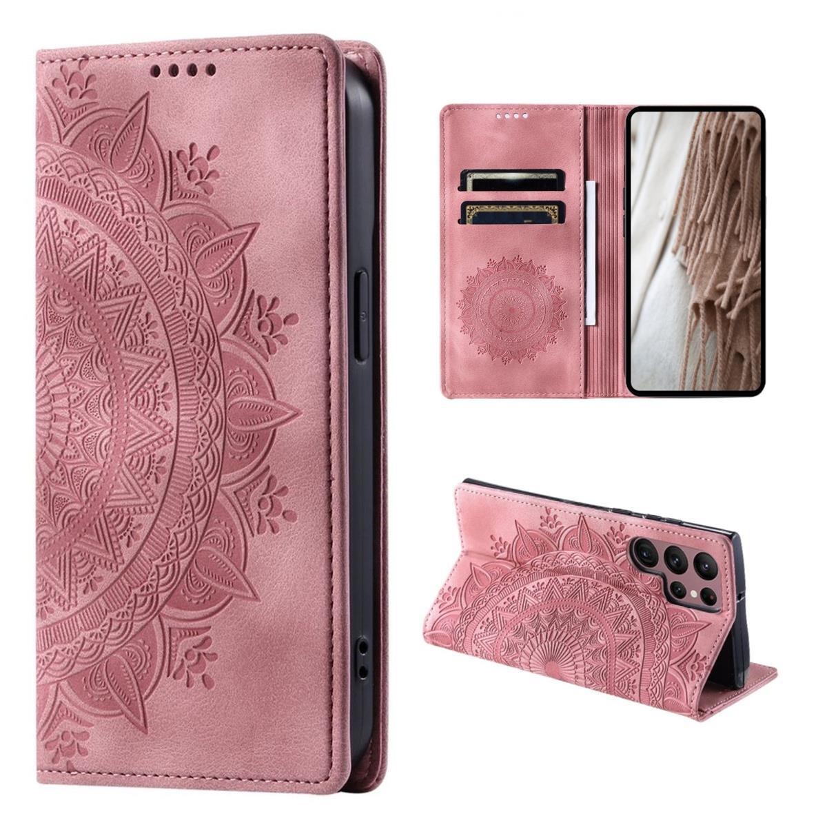 CoverKingz Klapphülle Für IPhone 14 Mit Mandala-Muster - Kunstleder-Case Mit Kartenfach, Standfunktion & Magnetverschluss