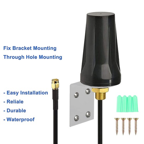 Waterproof 4G/5G LTE Booster Antenna Outdoor External SMA Male Aerial Antenna - Afbeelding 8 van 12