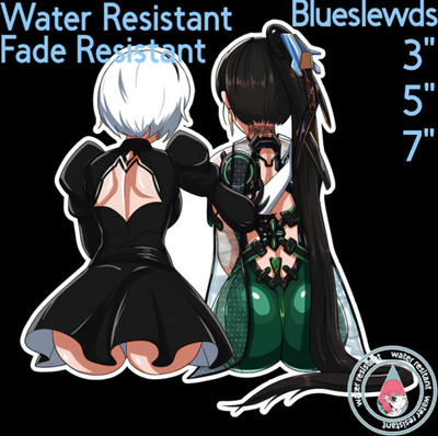 Nier 2B & Stellar Blade Eve 3'' / 5'' / 7'' Waifu Lewd Anime Laptop Car Sticker