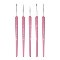 5Stk Detail Malpinsel 8.5Mm GeschäRfte Spitze 185Mm Nylon Haare Miniatur(0#)Rosa