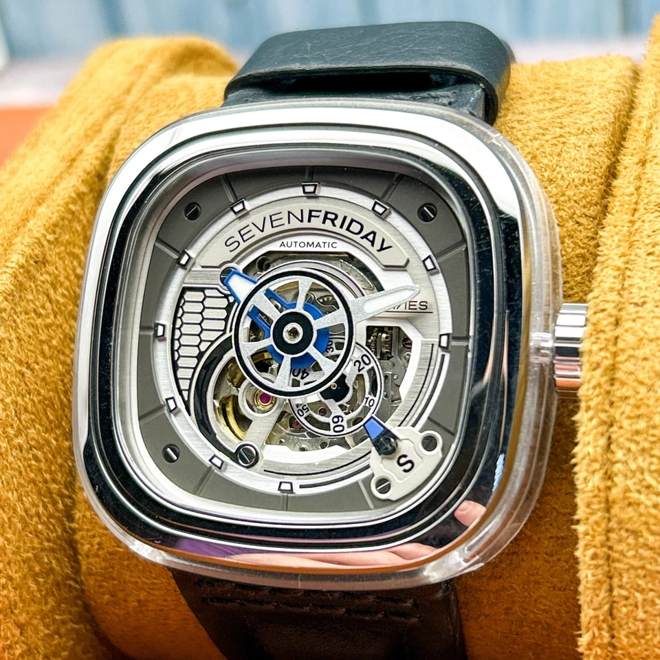 Sevenfriday S-Series automático SF-S1/01-CO78 | Pulseira de couro | Relógio masculino exclusivo - Imagem 3 de 4
