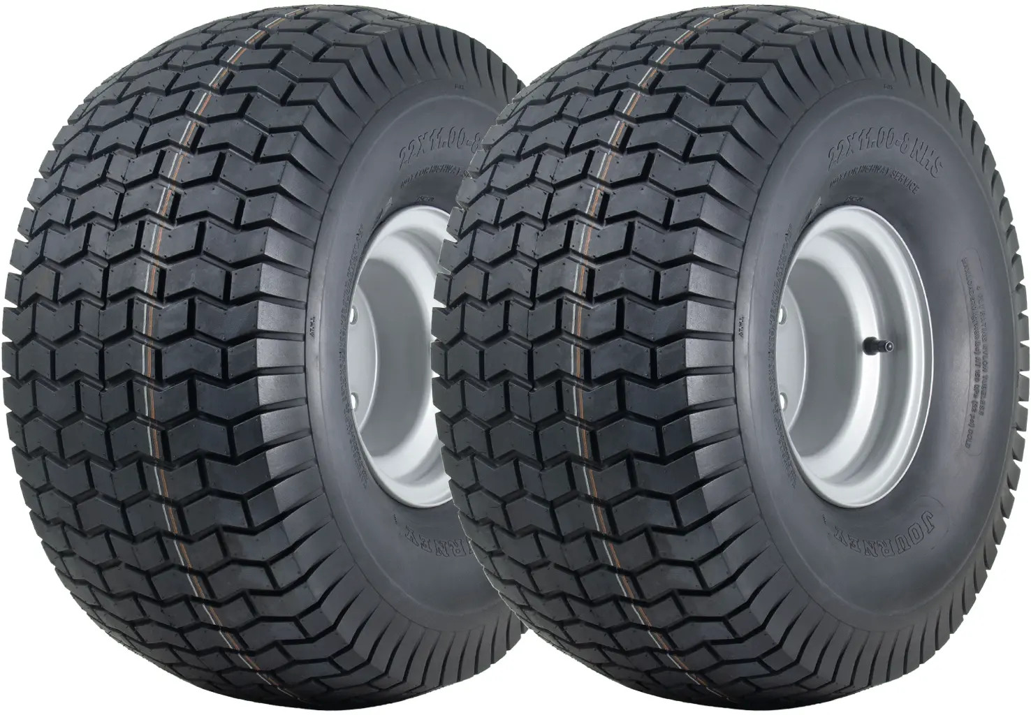 22x11.00-8 grass tyre, Wanda P512 on 100mm PCD, ride on mower, 4ply - set of 2 -