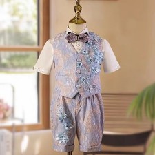 Boys Wedding Suit Page Boy Outfit Kids Formal Blazer Suit For Special Occasions