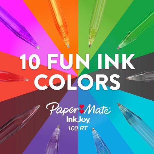 Paper Mate InkJoy 100RT Retractable Ballpoint Pen 1.0mm Black Ink 20/Pack - Picture 4 of 6