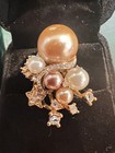 LADIES STATEMENT RING PEARLS AND CZ'S  SIXE 6.5 — photo 4