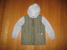 Tommy Bahama Jacket Boys 5T Green Quilted Vest Hooded 4-5 years