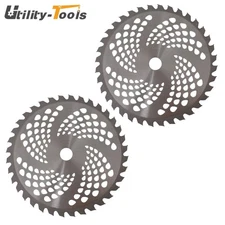 2 Pack -9" x 36T Carbide Tip Brush Blades – For Cutter, Trimmer, Weed Eater