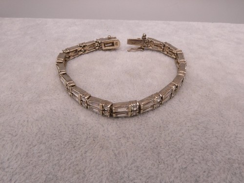 Armband Sterlingsilber 925 unglaublich elegantes aufregendes Design mit Zirkonia - Foto 4 di 6