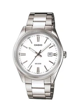 Casio MTP1302D-7A1V Men's Standard Classic Stainless Steel Date White Dial Watch