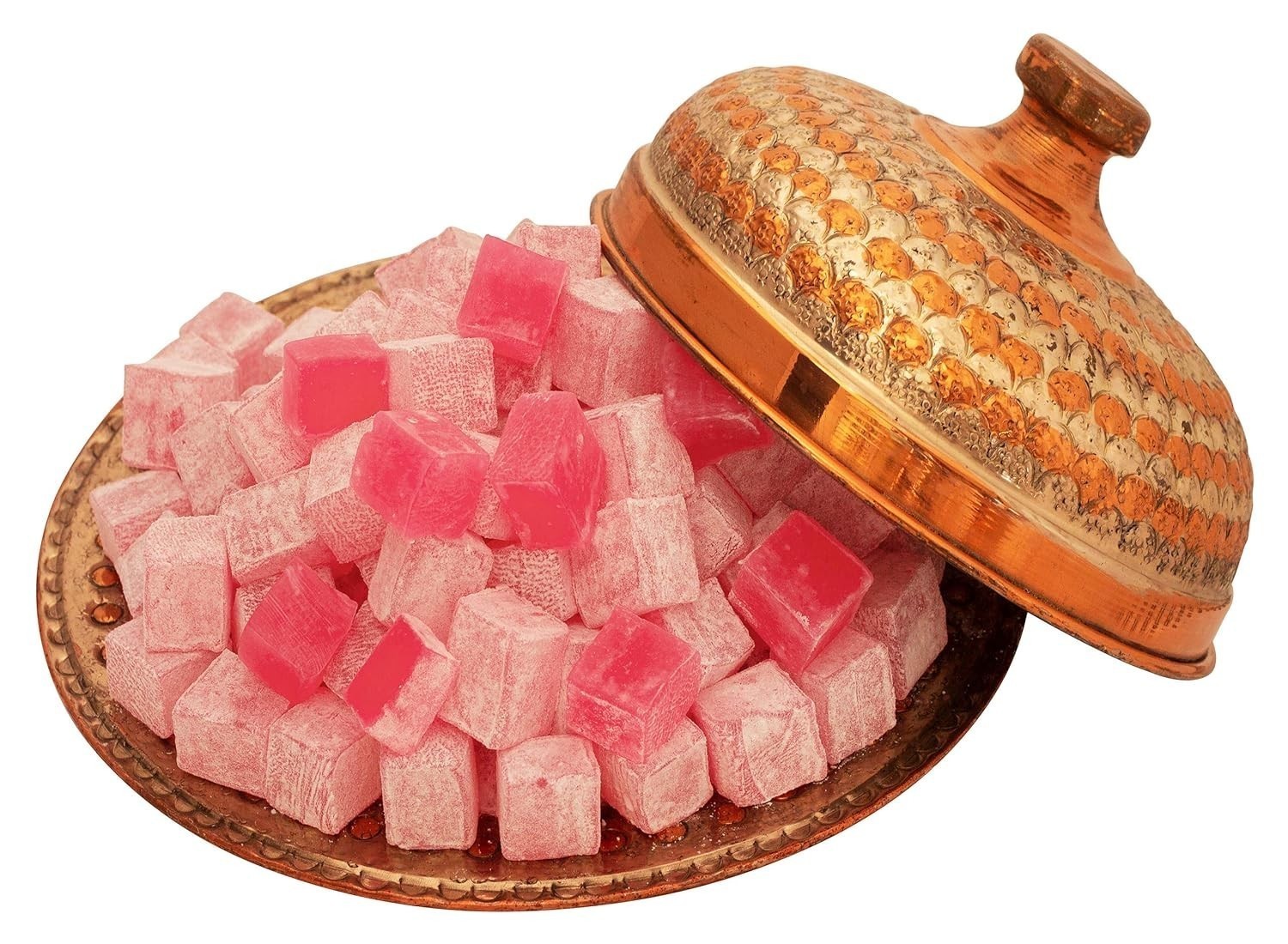 Turkish Delight Rose Flavor Soft Candy  No Nuts Gourmet Snack 40 Pcs