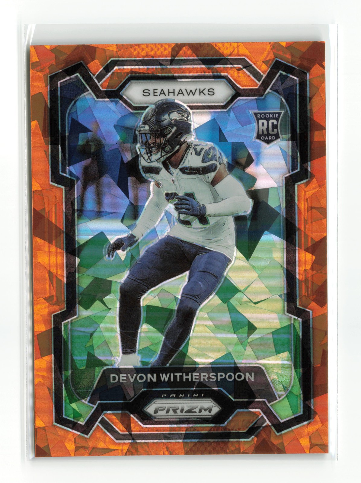 2023 PANINI PRIZM DEVON WITHERSPOON #389 ORANGE ICE RC SEAHAWKS