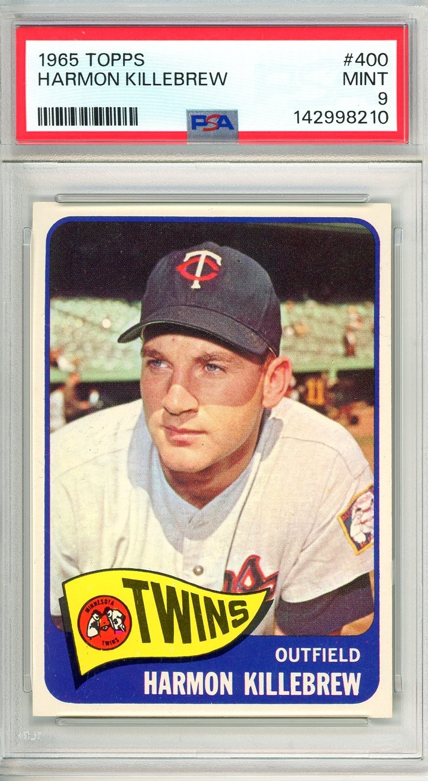 1965 Topps HARMON KILLEBREW #400 PSA Grade 9 MINT-Cond "INVEST No Reserve"
