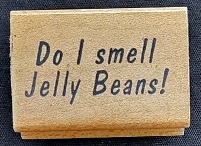 Art Impressions Rubber Stamp Do I Smell Jelly Beans! Saying Easter Holiday