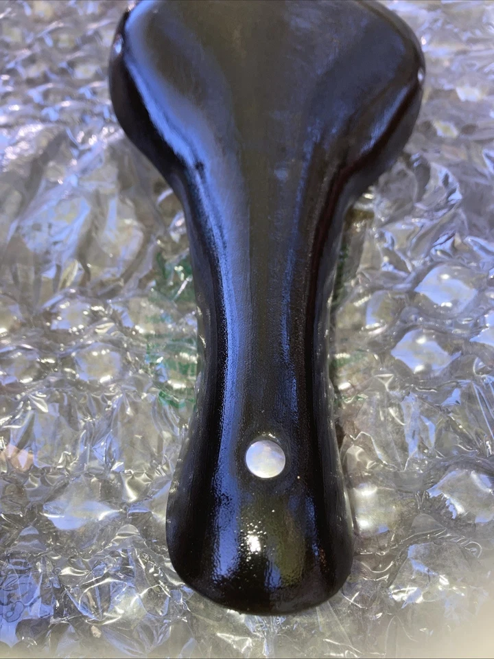 Sillín de cuero Cardiff asiento de bicicleta de carretera buen estado. Vintage Foto 3 de 4