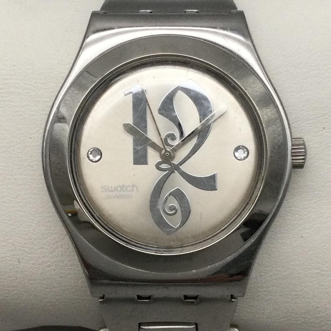 Swatch Irony SR76SW Womens Watch 33mm Silver Tone Swiss New