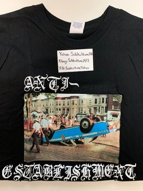 T shirt Supreme Supreme neuf ANTI ÉTABLISSEMENT boîte logo noir XL rare