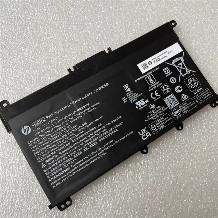 Batería genuina HW03XL para HP Pavilion 15-EG 15-EH 15T-EG 17-CN 17-CP L97300-005 Foto 4 de 4