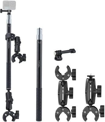 360 Camera Motorcycle Mount Kit - Telescopic Selfie Stick 17-43