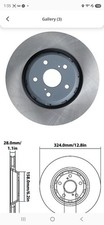Carquest Premium Front Brake Rotor Yh270083p Toyota Venza Painted