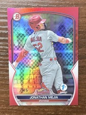 Jonathan Mejia 2023 BOWMAN Baseball Card 5/5 Red Color match & Bookend 1st Editi