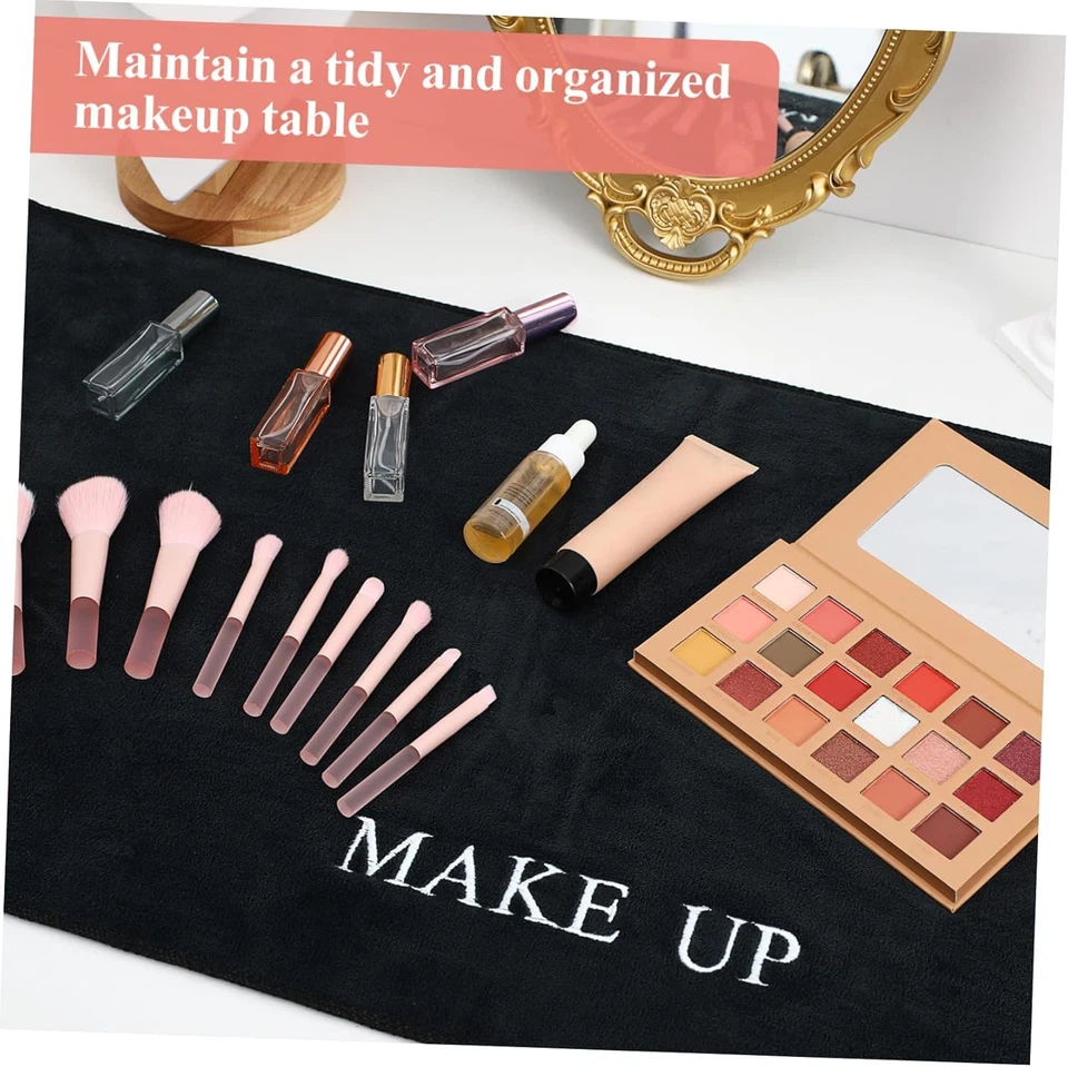 Tappetino Da Trucco Riutilizzabile per Scrivania, Morbido Panno Protettivo per T - Immagine 3 di 4