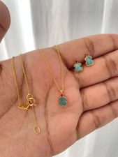 TOUS COLOUR SET | 18K GOLD PLATED SILVER VERMEIL  WITH AMAZONITE AND RUBY