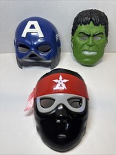 CHILD 3 MARVEL CAPTAIN AMERICA HULK FACE MASKS COSTUME NEW FLAWS