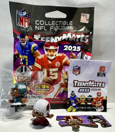 TEENYMATES 2025 SAQUON BARKLEY KYLER MURRAY Mystery NFL Figures Puzzle Pieces