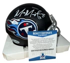 MARCUS MARIOTA SIGNED TENNESSEE TITANS FLAT BLACK MINI HELMET BECKETT COA