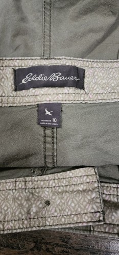 Eddie Bauer Damen Capri grünlich/beige Cargo Wanderhose Größe 10. 2133 - Bild 6 von 6