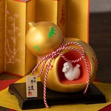 Good Luck Złoty zdobiony Gourd Lucky Horse (mały)