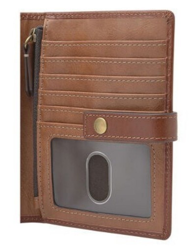 Fossil Raul Passport Holder Travel Leather Wallet Card Slot Organizer for Women - Bild 7 von 7