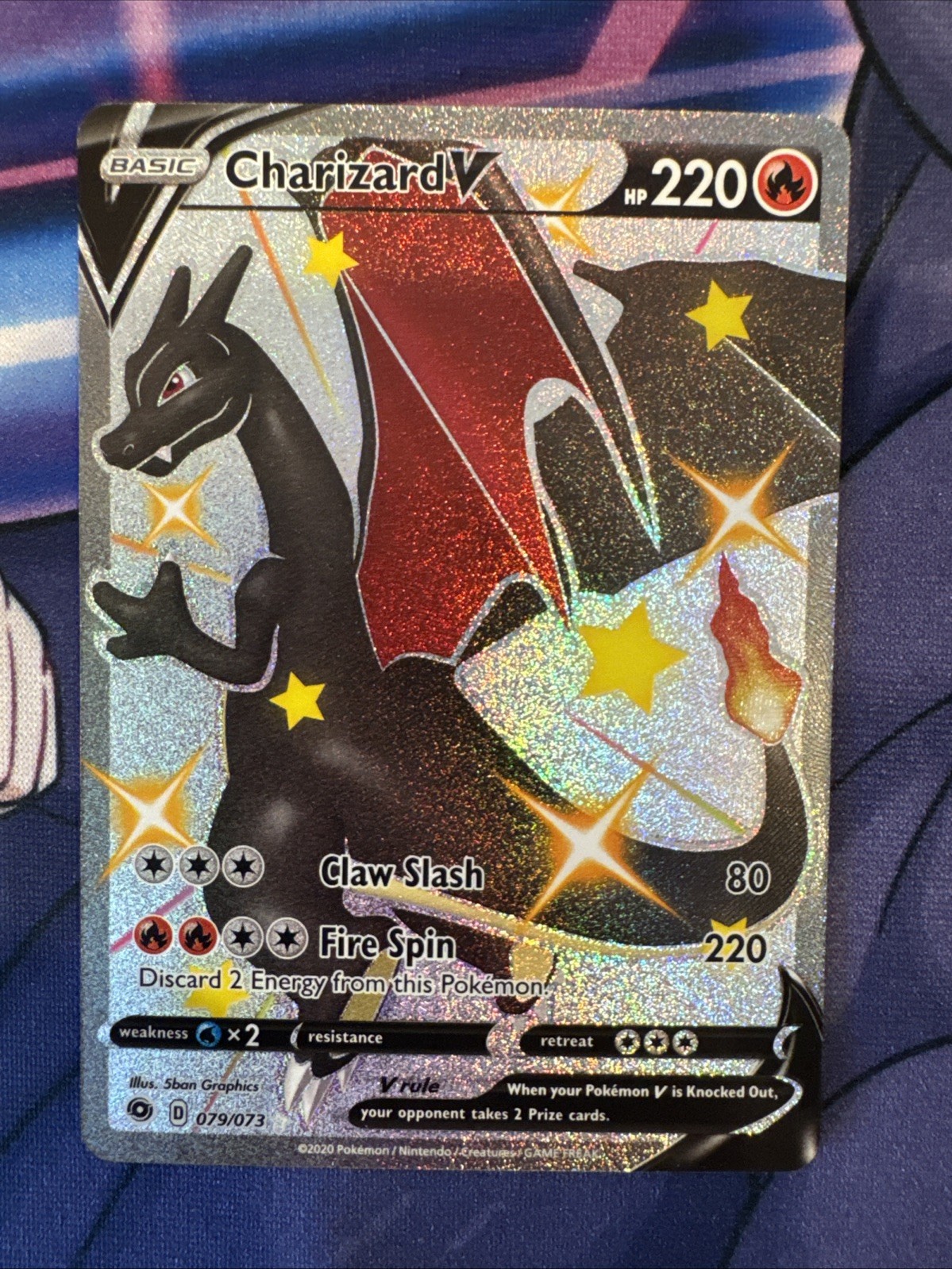 Charizard V 079/073 Champions Path Secret Rare Shiny Holo English 2020