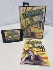 Zombies Ate My Neighbors (Sega Genesis) w/ Case + Manual, Tested CIB FREE SHIP!!