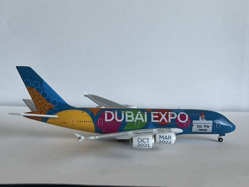 Herpa Wings 1:500 Emirates A380 A6-EEU 2020 Dubai Expo Official License Product. - Picture 2 of 5