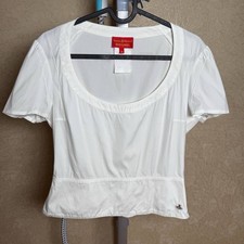 Vivienne Westwood Red Label White Short Sleeve Blouse Size 3