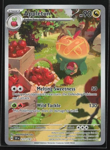 Appletun 211/191 SV08: Surging Sparks Illustration Rare Pokemon Card