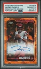 2024 TOPPS CHROME SAPPHIRE ROOKIE AUTOS JAYDEN DANIELS 18/25 PSA 10 AUTO 10
