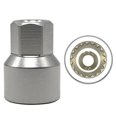 ABC-55 19Pt Outer Ring 4Mm Wheel Locking Nut Key Socket for Porsche VW Toureg Pa