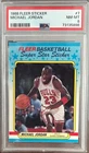 1988 FLEER STICKER #7 MICHAEL JORDAN PSA 8 ICONIC CARD!!!