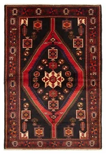 Traditional Vintage Hand-Knotted Area Rug 4'11" x 7'3" Oriental Wool Carpet