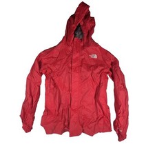 The North Face Hyvent Boys Youth L Red Long Sleeve Waterproof Hooded Jacket