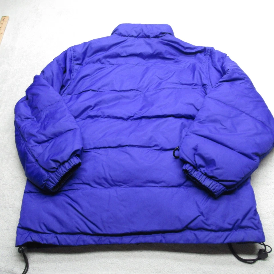 Sonoma 羽绒服男式中号蓝色黑色双面全拉链轰炸机 Puffer 复古 — 第 4/4 张图片