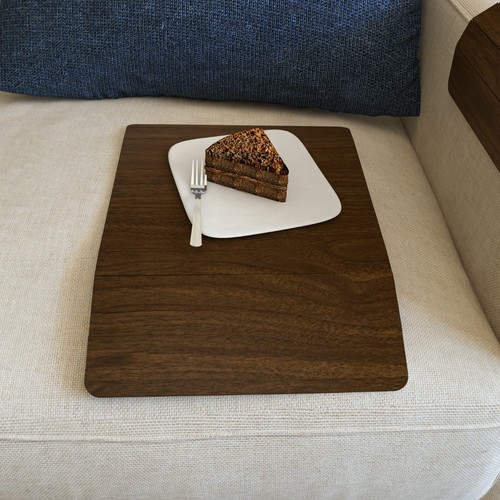 Set of 2 Wooden Sofa Tray, Armrest Tray Table for Couch, Foldable, Flexible Sofa - Picture 6 of 28