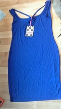 Ref b142 bnwt boohoo.strappy cross over bodycon. Blue