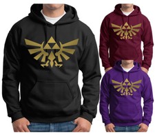 Zelda Triforce metallic gold logo Hoodie Game Fan Gift Sweatshirts S-3XL sizes