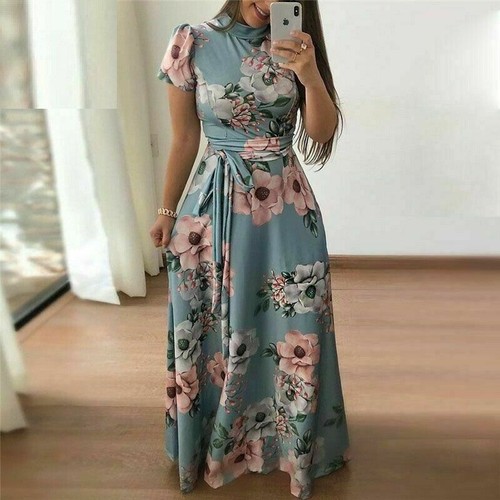 Long And Short Sleeve Type Floral Print 