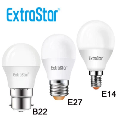 EXTRASTAR LED Golf Ball Bulbs Lightbulb Warm White Daylight Energy Saving Bayonet Screw in