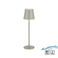 Led Tischleuchte Akku Grau Dimmbar üBer Touchdimmer IP54 Wetterfest Outdoor Usb